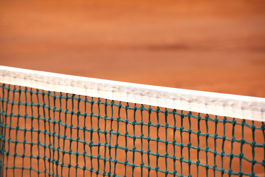 tennis net clay court