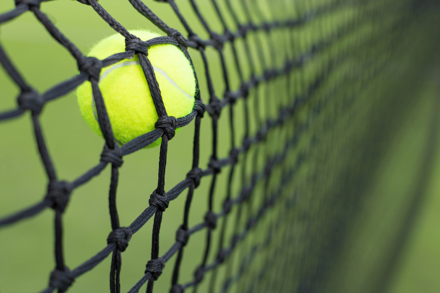 tennis net with ball